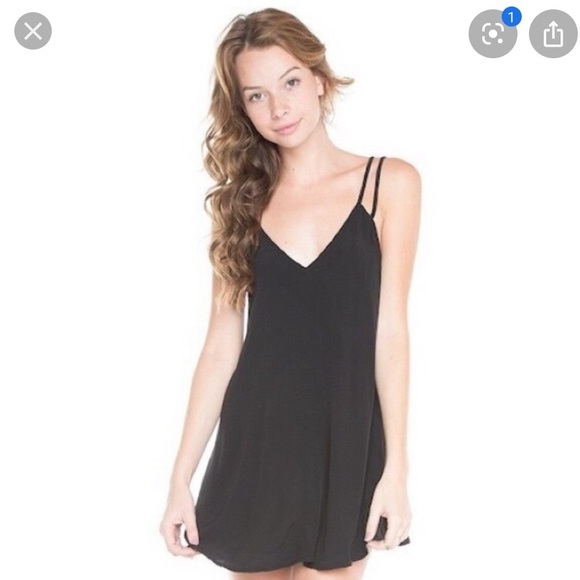 Brandy Melville Black Double Strap Dress - Picture 4 of 4